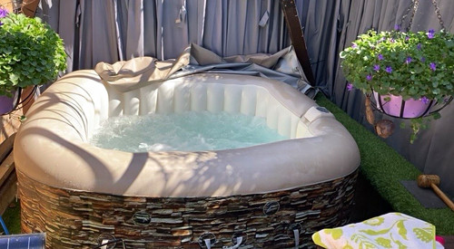 Grey square inflatable - grey, tub