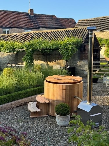 Scandi style wood hot - tub,