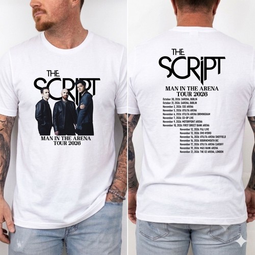 The script shirt man in - the, t-shirt,
