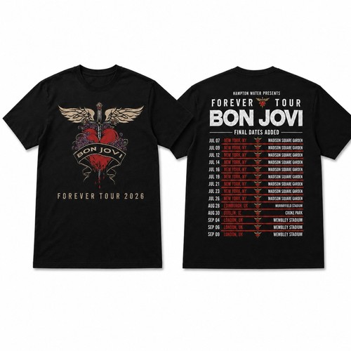 Bon jovi forever tour shirt - jovi,
